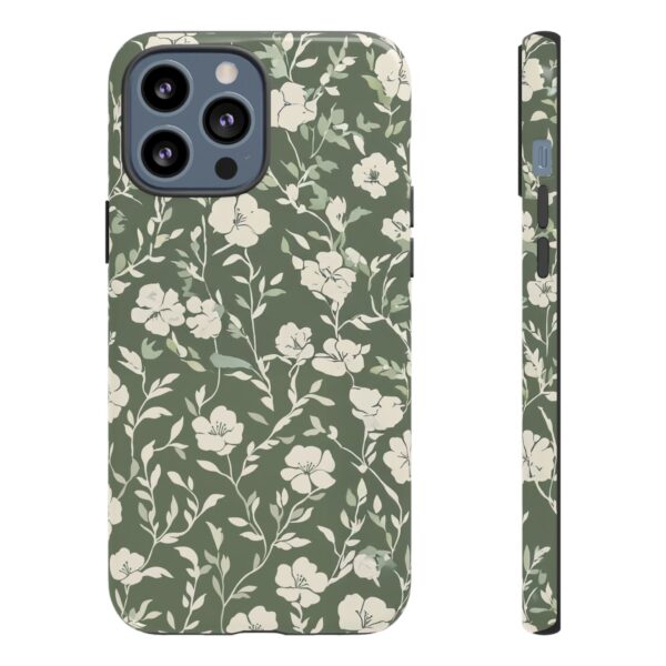 Mobilskal Blommor på stjälk Grön #3